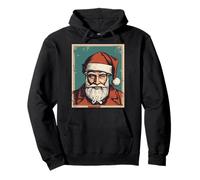 Santa Claus Portrait Pulp Culture Art Pullover Hoodie