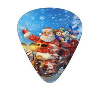 Santa Claus Print Guitar Picks Personalized Novelty Guitar Plectrums For Electric Guitar Acoustic Guitar 12 Pack