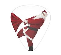 Santa Claus Pulling Huge Gifts 12-Pack Guitar Picks, Includes Thin, Medium & Heavy Gauges 3 Sizes for Guitar Electric Acoustic Picks
