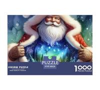 Santa Claus Puzzle for Adults Impossible And Difficult Challenge 1000 Piece Santa Claus Challenging Games Educational Games There Are Letters on The Back 38x26cm/1000pcs