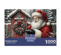 Santa Claus Puzzles 1000 Pieces for Adults with Extra Fun Challenges Colourful Educational Games 100% Recycled Cardboard Jumbo 38x26cm/1000pcs