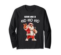 Santa Claus Rapper Musician Give me a Ho Ho Ho Christmas Long Sleeve T-Shirt
