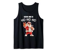 Santa Claus Rapper Musician Give me a Ho Ho Ho Christmas Tank Top