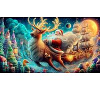 Santa-Claus Recycled Paper Jigsaw Puzzle 1000 Pieces Great Gift Idea Educational Games for The Whole for Women, Gifts for Men 38x26cm/1000pcs