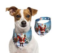 Santa Claus Reindeer Dog Bandanas,Summer Bandanas for Dogs Washable Adjustable Dog Triangle Scarf Bibs Cute Pet Bibs for Medium Large Dogs Puppy and Cats Small