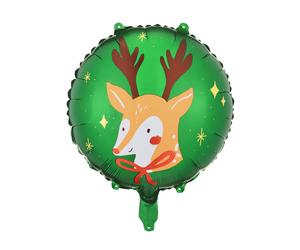 Santa Claus Reindeer Foil Balloon 45cm