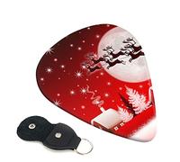 Santa Claus Reindeer Printed Guitar pick Guitar Plectrums for Acoustic Guitar Electric Guitar Bass Guitar - Guitar Accessories - 6 Pack 0.96mm
