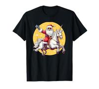 Santa Claus Rides a Unicorn for a Festive Surprise T-Shirt