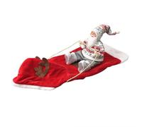 Santa Claus Riding Dog Costume Funny Christmas Saddle Outfit for Pets (D) | Soft Polyester Blend Adjustable Hook-and-Loop 6 Sizes S-3XL Party Parade Photo Prop Gift (D)