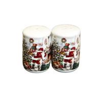 Santa Claus Salt & Pepper Shakers Ceramic Christmas Kitchen Condiment Table Pots