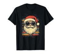 Santa Claus Silhouette Christmas Sunglasses Caricature T-Shirt