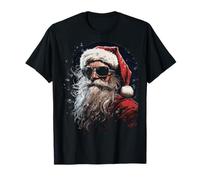 Santa Claus Silhouette Christmas Sunglasses Caricature T-Shirt