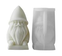 Santa Claus Silicone Mold - 3D Christmas Candle Mold | Nonstick Resin Casting Mould for Jewelry Crafting | Reusable Candle Making Accessory for Holiday Home Decoration DIY Art Gift Soap Clay Projects
