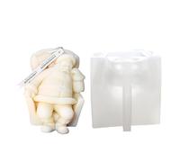 Santa Claus Silicone Mold - TenPointFiveByTenPointThreeByNinePointEightCentimeter Christmas Candle Shape, Cute Sleeping Santa on Chair, Decorative Tabletop Resin Craft,Scented Candle Soap DIY |