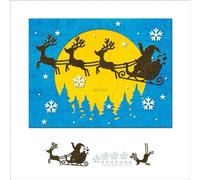 Santa Claus Sleigh Deer Metal Cutting Dies Sets for Card Making