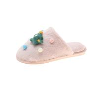 Santa Claus Slippers for Men and Women - Slippers Women's Plush Cute Mules Funny Slippers Non-Slip House Slippers Warm Plush Slippers Comfortable Floor Shoes Hut Shoes, red, 4 UK