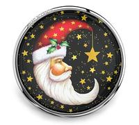 Santa Claus Snap Jewelry Ginger Charm Christmas 18MM Holiday Button Fits Customizable Necklaces, Bracelets, Keychains, 18MM (Standard size), Glass Metal, No Gemstone