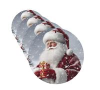 Santa Claus Snow Secenry Car Air Fresheners Cards 4 Pcs Hanging Fragrance Scented Cards Long-Lasting Car Aromatherapy Tablets for Wardrobe Bathroom Car Interior Mirror Pendant Gifts