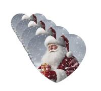 Santa Claus Snow Secenry Car Air Fresheners Cards 4 Pcs Hanging Fragrance Scented Cards Long-Lasting Car Aromatherapy Tablets for Wardrobe Bathroom Car Interior Mirror Pendant Gifts