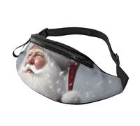 Santa Claus Snow Secenry Fanny Pack for Men Women Crossbody Waist Bag Waterproof Sports Belt Bag Outdoor Hip Pack