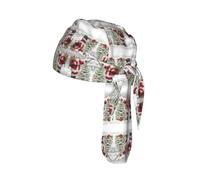 Santa Claus Snow Secenry Print Cycling Headwrap Under Helmet Skull Cap Sweat Wicking Quick Dry for Patriotic Event Gift