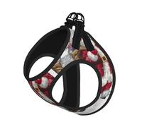 Santa Claus Snow Secenry Printing Dog Summer Harness,Soft Light Puppy Vest,Breathable Pet Harness Reflective For Easy Walking