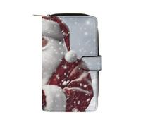 Santa Claus Snow Secenry Wallet Multifunctional Wallets for Men Compact Wallet Purse Passport Bag