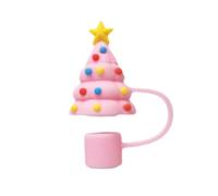 Santa Claus Snowman Elk Straw Hat s Heart Cup Cover Christmas Straw Christmas Series Straw Silicone Cover