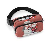 Santa Claus Snowman Fanny Pack for Women Men Adjustable Waist Bag Belt Bag for Travel Sports Hiking, style, 20x13cm