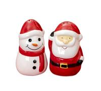 Santa Claus & Snowman Salt and Pepper Shakers Ceramic Christmas Cruet Set