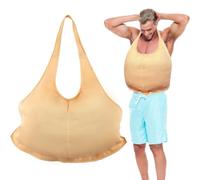 Santa Claus Suit,Fake Padded Belly,Unisex Stuffed Santa Belly Costume Dress Up Accessory for Christmas Halloween Cosplay