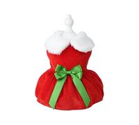 Santa Claus Suit For Dogs Dog Cat Christmas Costume Funny Pet Cosplay Clothes Gold Velvet Fabric Dog Costume Suit Puppy(M bow tie)