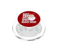 Santa Claus Tell Me What You Want Funny Christmas PopSockets PopGrip for MagSafe