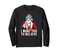 Santa Claus Uncle Sam - USA Christmas I Want You to Believe Long Sleeve T-Shirt