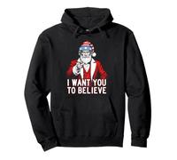Santa Claus Uncle Sam - USA Christmas I Want You To Believe Pullover Hoodie