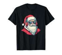 Santa Claus Vibing to The Sounds of Joy with Sunglasses T-Shirt