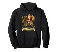 Santa Claus Vintage Donkey Progressive Liberal Democrat Pullover Hoodie
