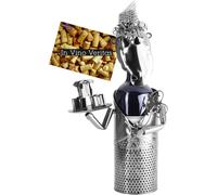 Santa Claus Wine Bottle Holder Stand Christmas Table Decoration + Gift Card