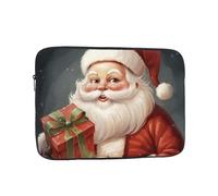 Santa Claus with Box Laptop Sleeve for Women Men, 15 Inch Waterproof Laptop Bag Lightweight Notebook Computer Cover Bag