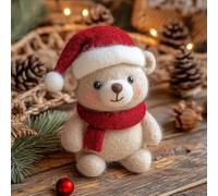 Santa Claus Wool Ornaments, Handmade Felt Christmas Friends Collection Ornaments, Christmas Tree Hanging Needle Felted Wool Animal Figurines Stocking Gifts for Room Decor (gingerbread man 1pcs)