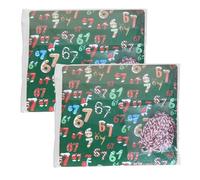 Santa Claus Wrapping Paper, ChristmasGift Wrap with Santa Hat Pattern for Party School Office Wedding Shower, Mixed Color Paper Rolls, Ideal for Kids Family Friends and Holiday Projects