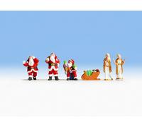 Noch 15920 Santa Claus (3) Angels (2) and Accessories Figure Set