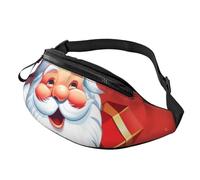 Santa Claus Xmas Gifts Fanny Pack for Men Women, Waterproof Sports Waist Bag Fashion Belt Bag Crossbody Bags Hip Bum Bag with Adjustable Strap Large Sling Bag Purse for Travel Hiking