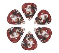 Santa Claus Xmas Gifts Printed Guitar Picks Plectrum,Guitar accessories,6pcs 0.46mm