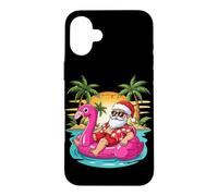 Santa Clause Beach Raft Case for iPhone 16 Plus