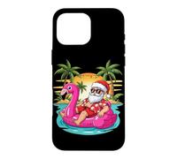 Santa Clause Beach Raft Case for iPhone 16 Pro Max