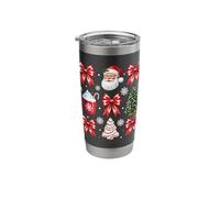 Santa Clause Bows Hot Chocolate Stainless Steel Insulated Tumbler