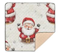 Santa Clause High Resolution Large Stylish Baby Playmat for Floor 1-Piecing Tummy Time Activity Mat for Baby Kids Toddlers Infants, 50'' x 50''
