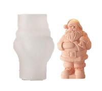 Santa Clause Mold for Making Plaster Ornament Christmas Silicone Molds Non-Stick Easy to Demold for Making for Resin