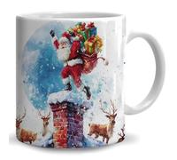 Santa Clause On The House Coffee Mug Durable Tea Mugs Luxury Tea Cup for Beverages Home Café 330Ml